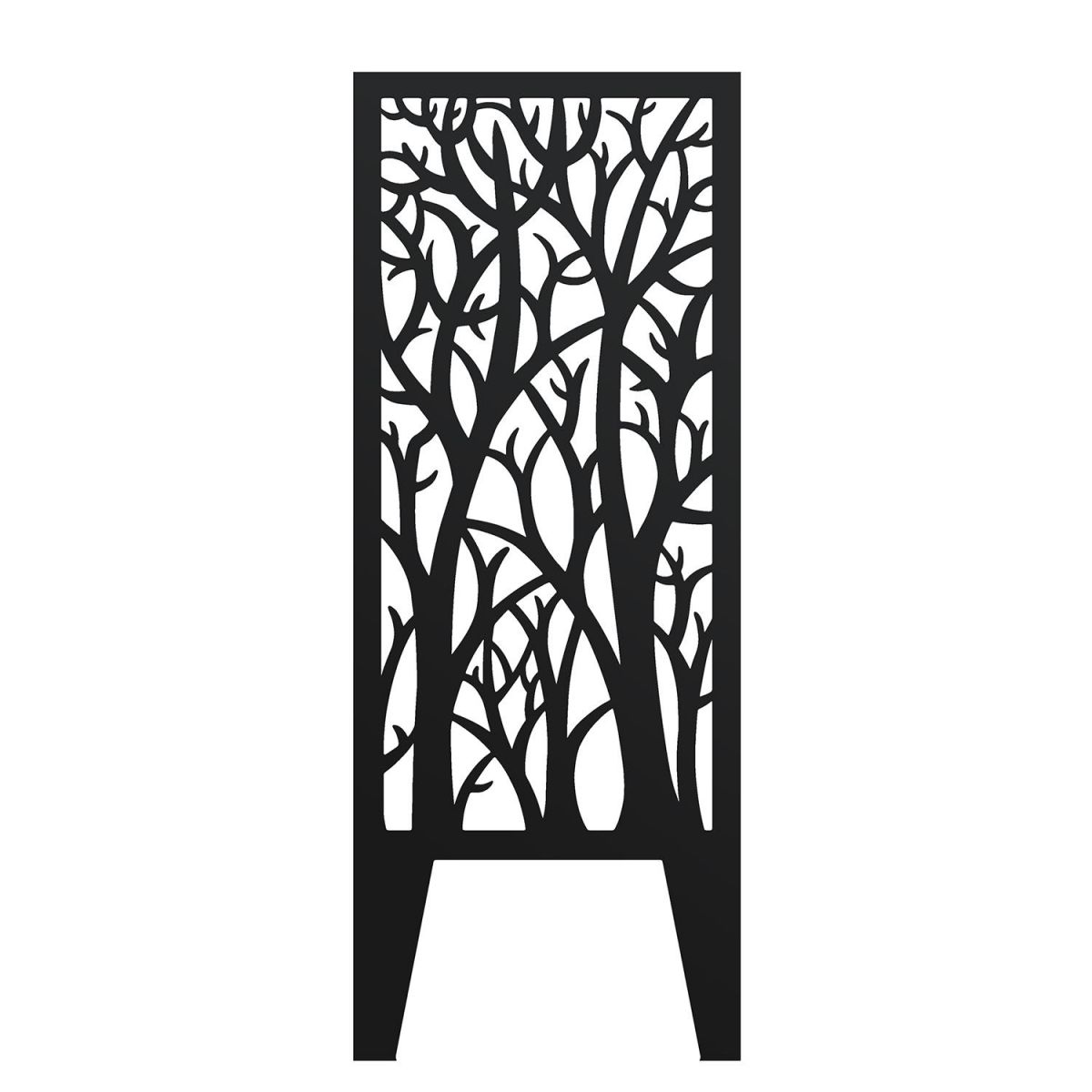 Autumnal Trees Garden Screen On White Background