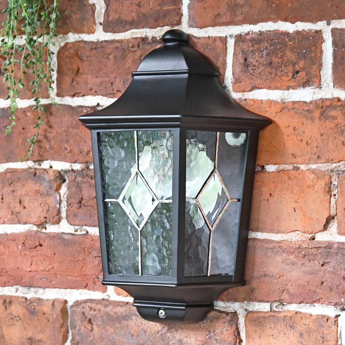 "Avebury Manor" Traditional Half Lantern Wall Light in Situ