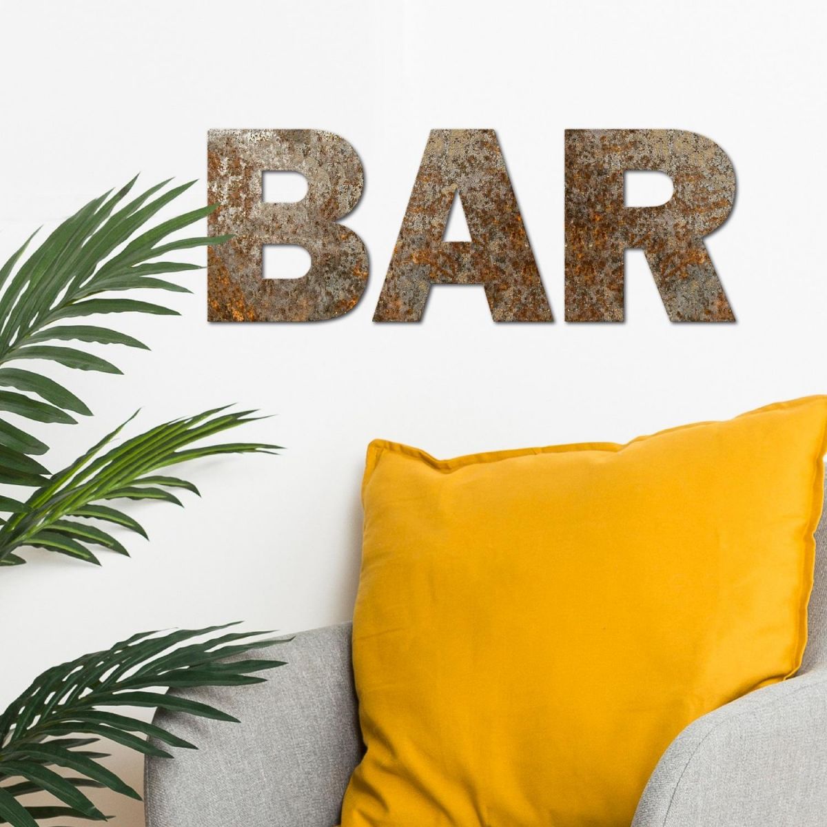 "BAR" Metal Letters 