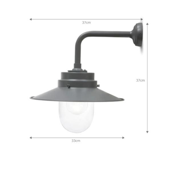 Contemporary Grey Barn Light Measurements