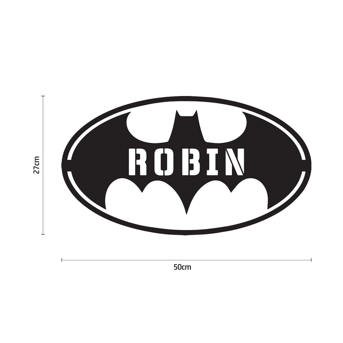 Dimensions of the "Batman" Personalised Wall Art