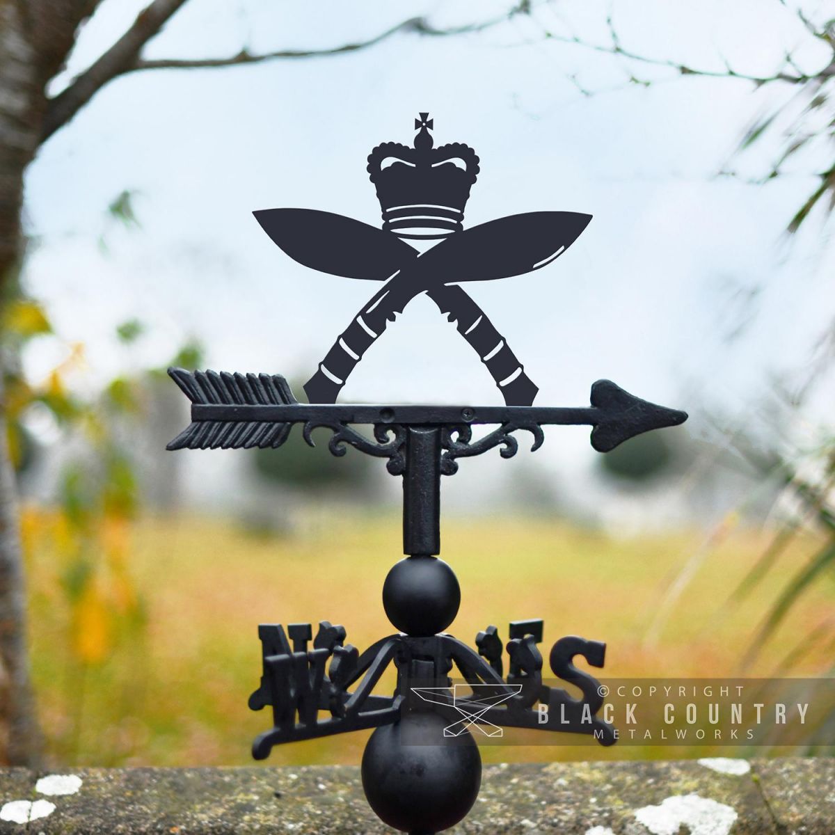 Royal Gurkha Rifles Regiment Weathervane Created From Cast Iron