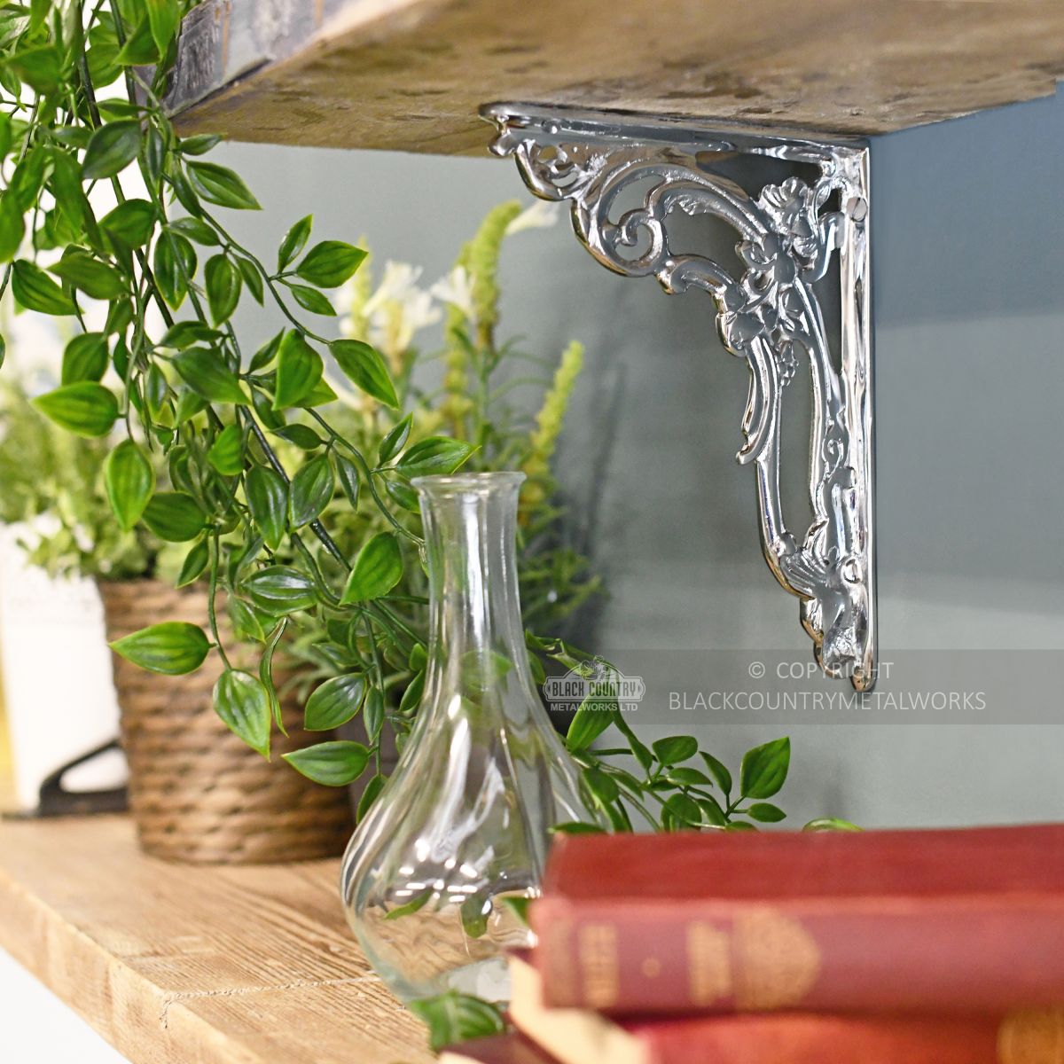 Household hardware chrome shelf bracket