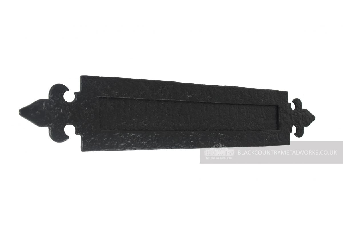 Black Iron Fleur-de-lys Letter Plate