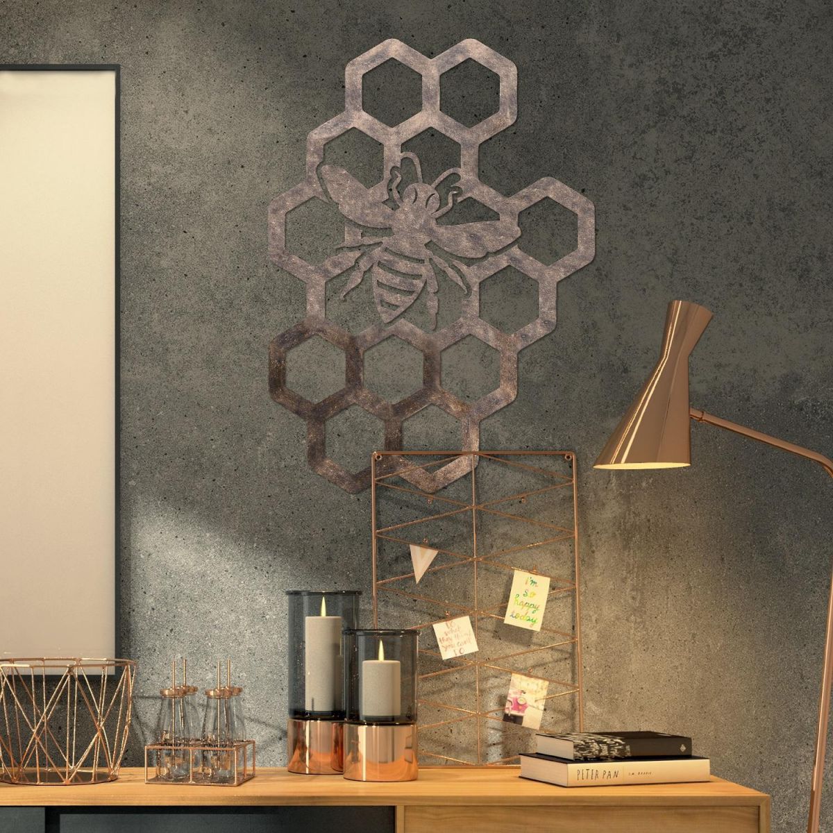 Antique Bee Honeycomb Wall Art 