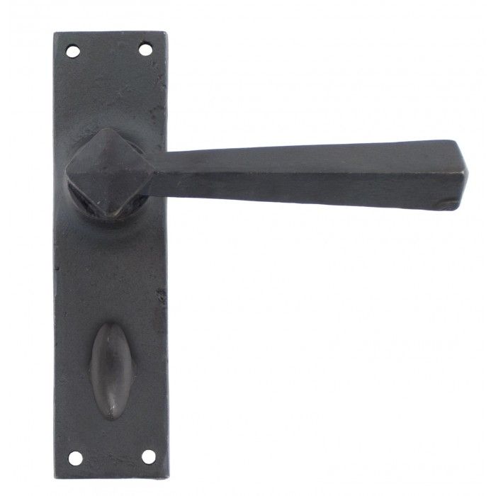 Beeswax Lever Door Handle With Bathroom Lock