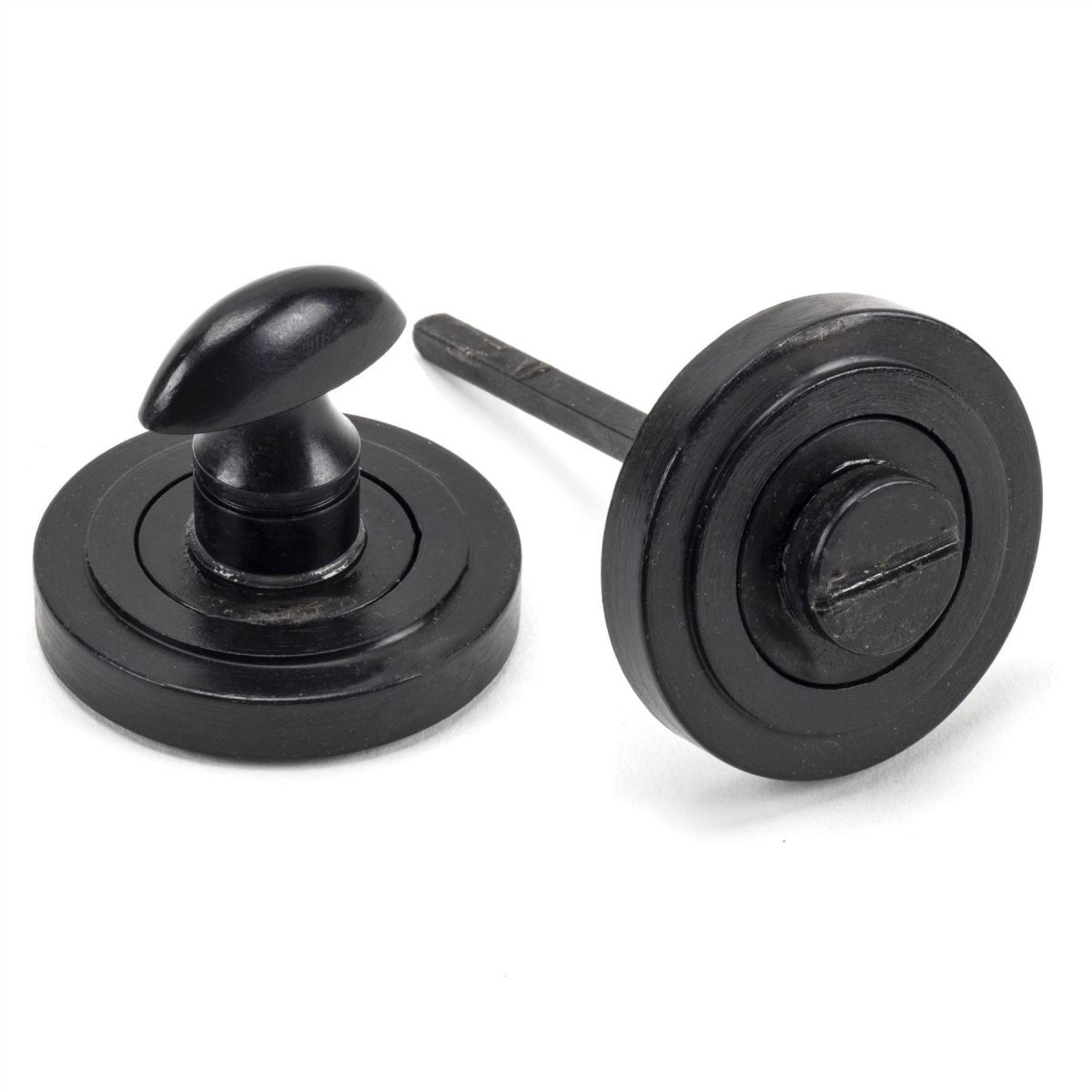 Beeswax Concealed Thumbturn Set with Art Deco Cover