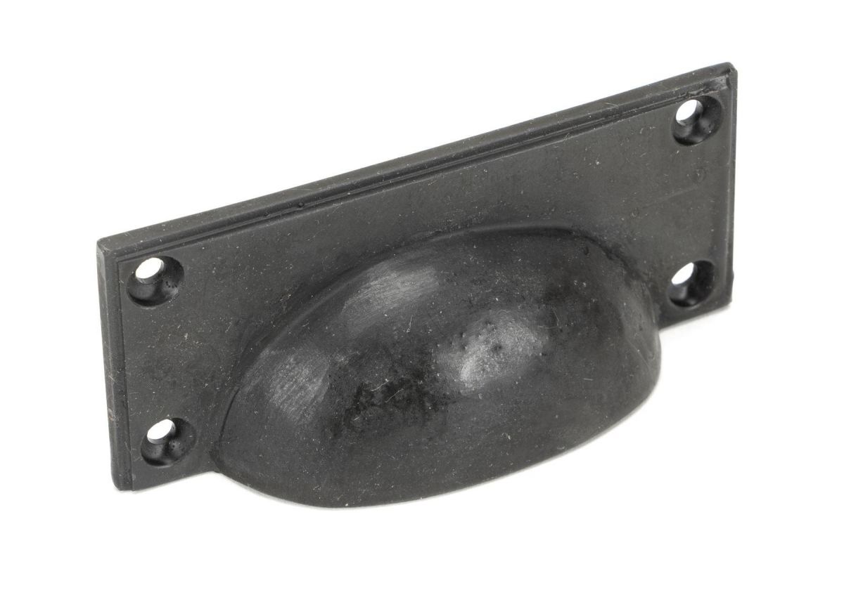 Beeswax Rectangular Drawer Pull with Curved Handle