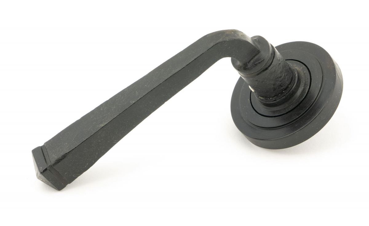  Beeswax Unsprung Lever Door Handle on Art Deco Rose