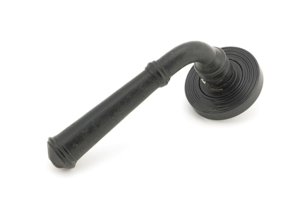 Beeswax Unsprung Lever Door Handle on Beehive Rose Front