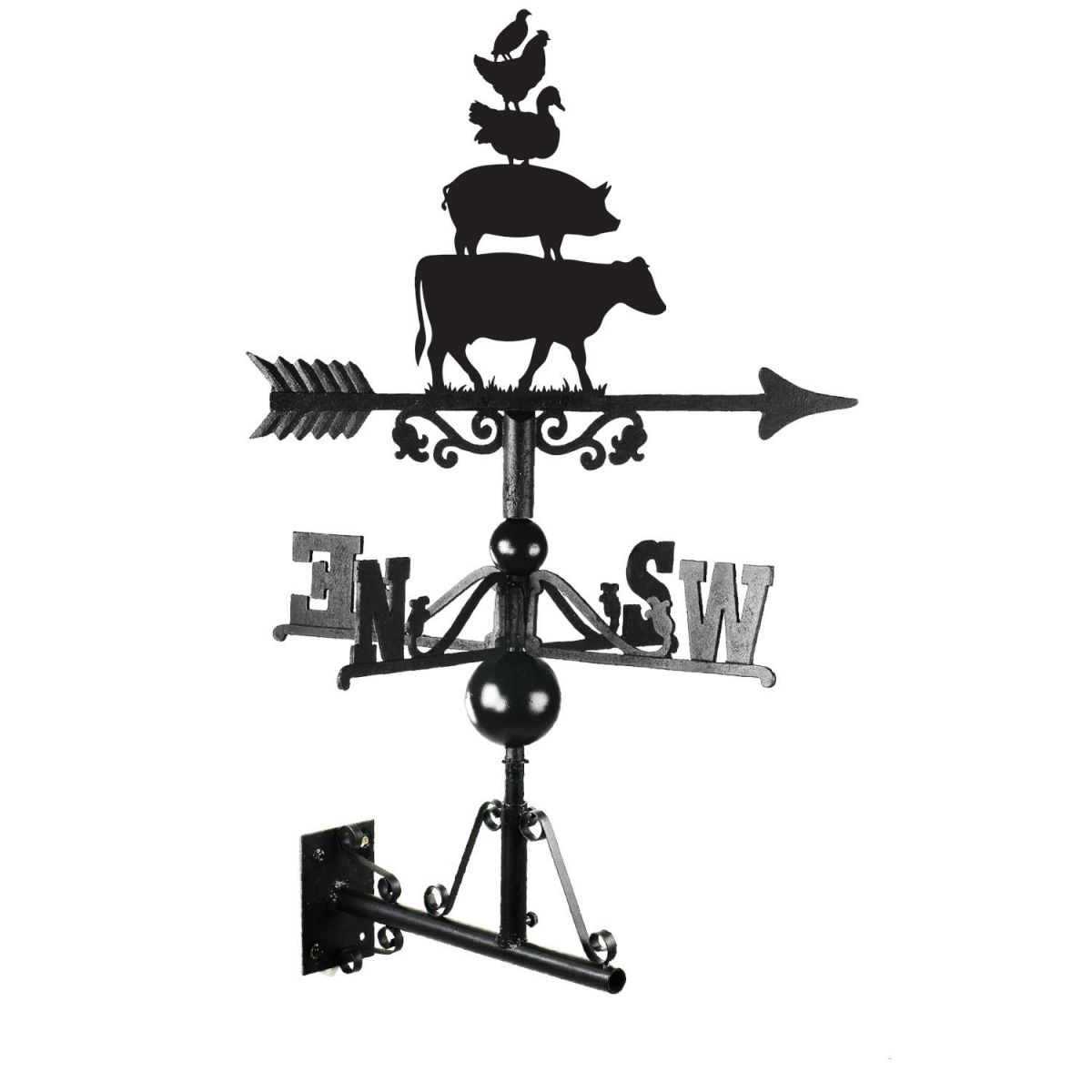 Farm Animal Stack Weathervane Mounted