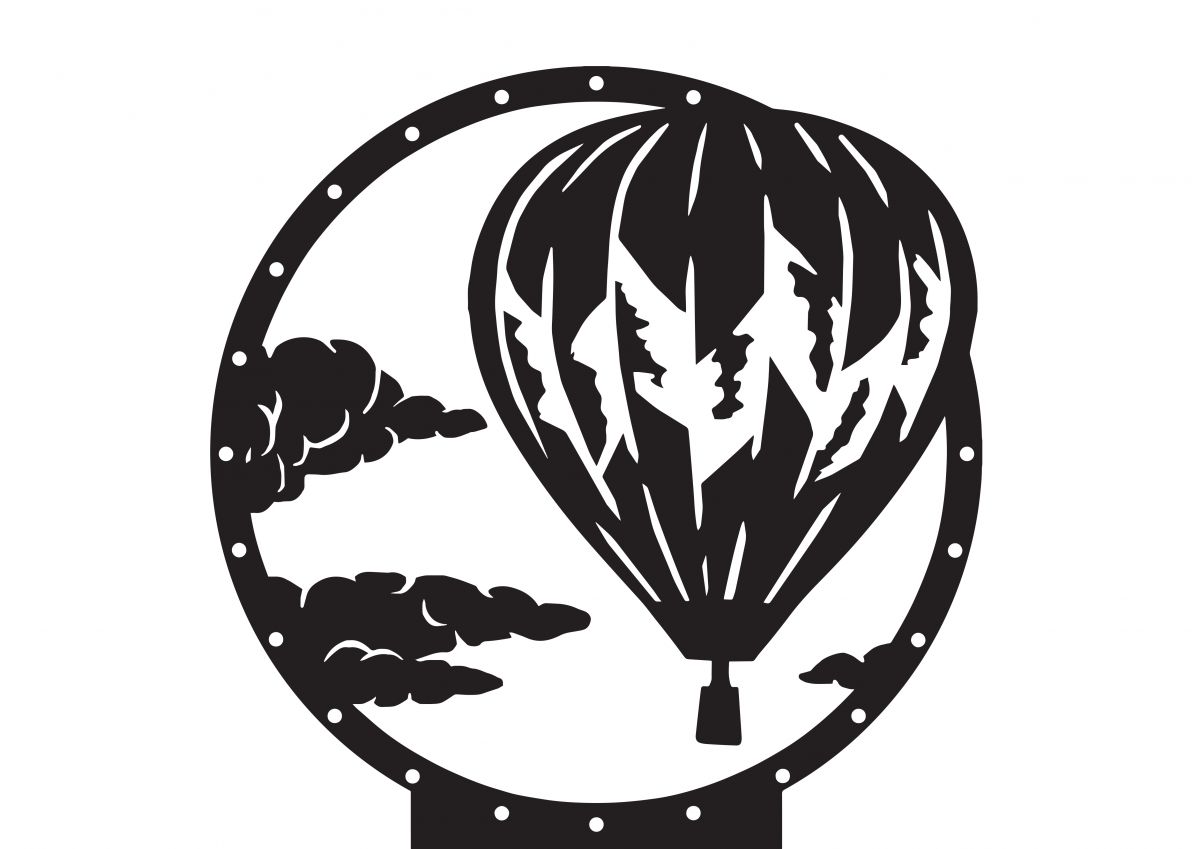 Hot Air Balloon Weathervane Topper