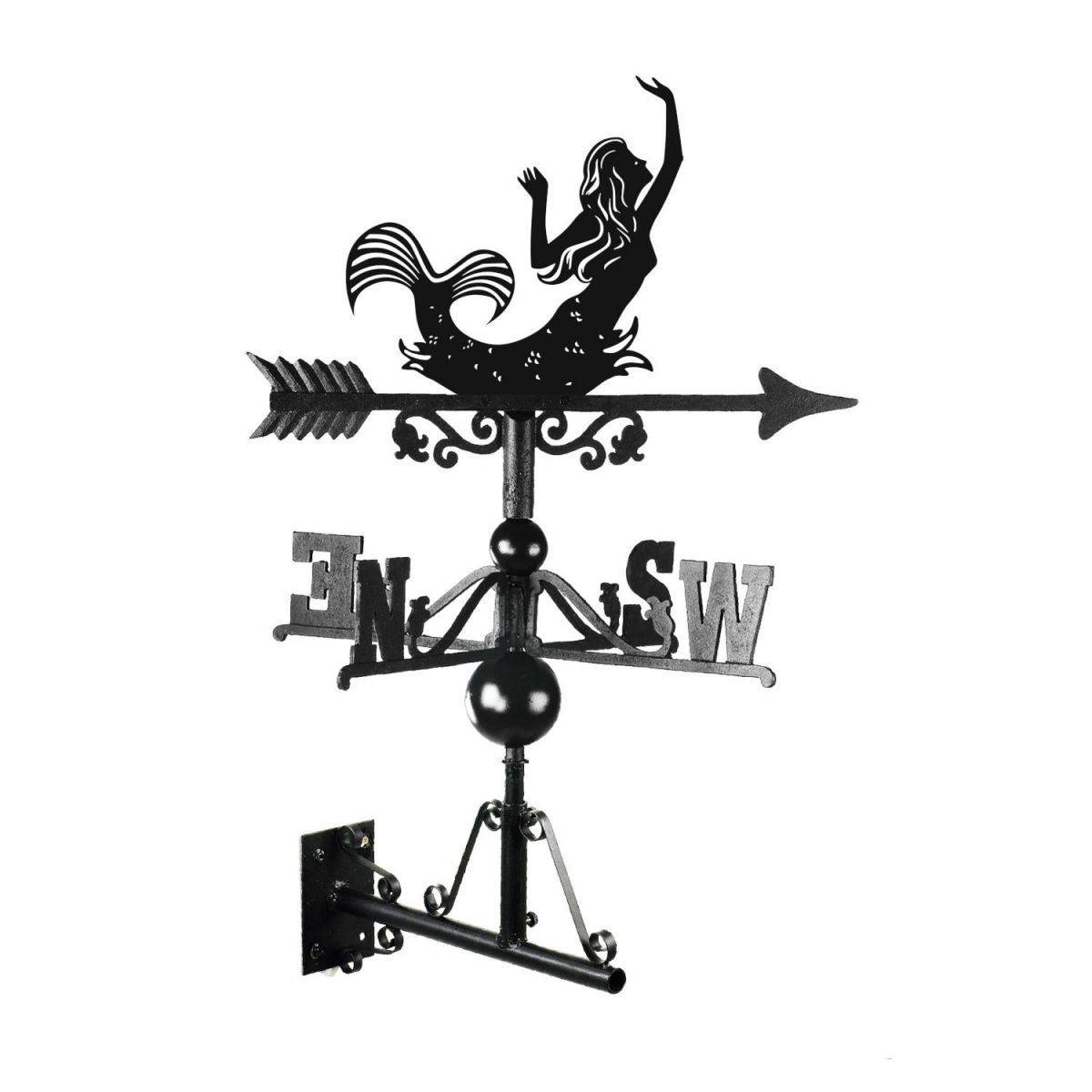 Mermaid Weathervane Mounted