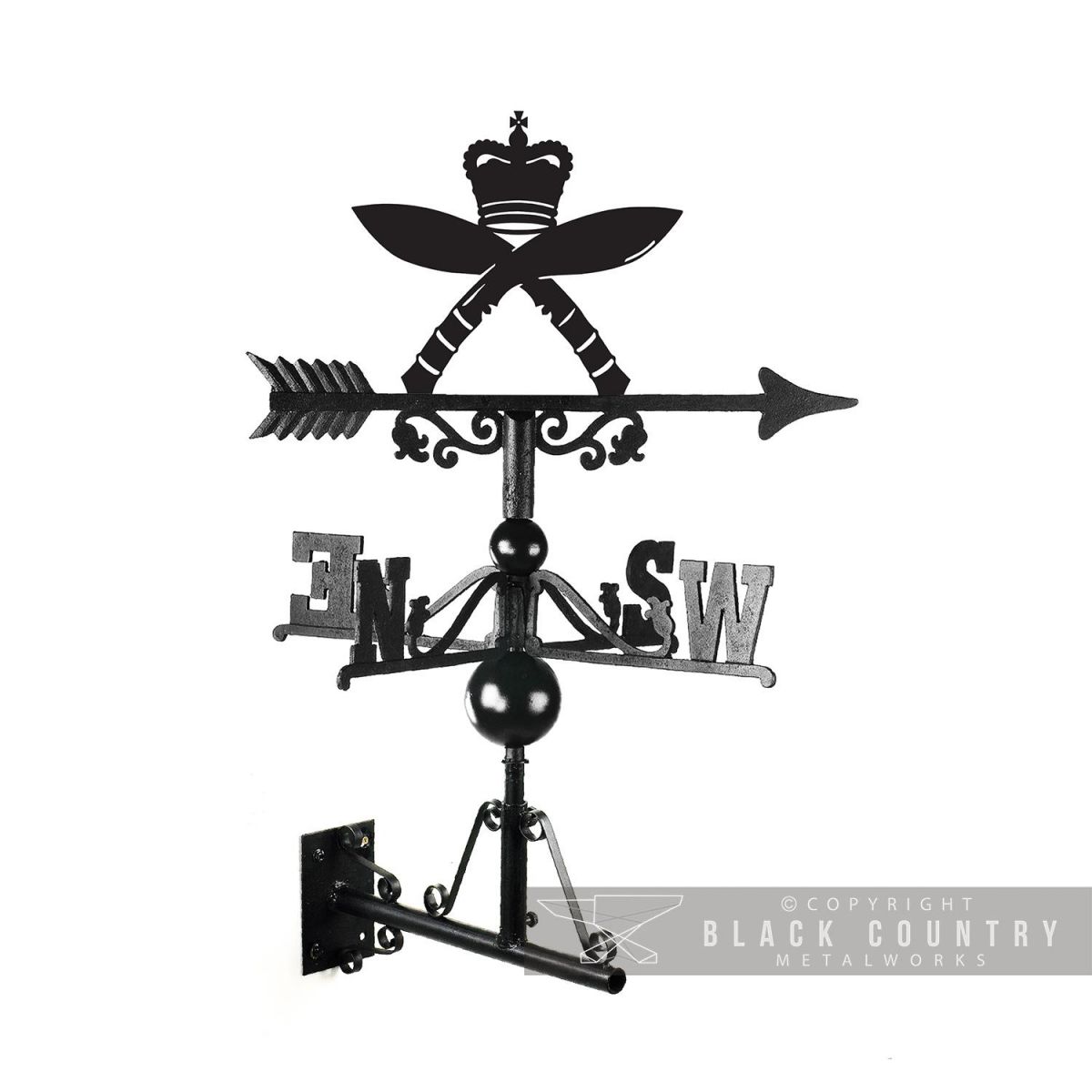 Royal Gurkha Rifles Regiment Weathervane Finish in a Black Finish