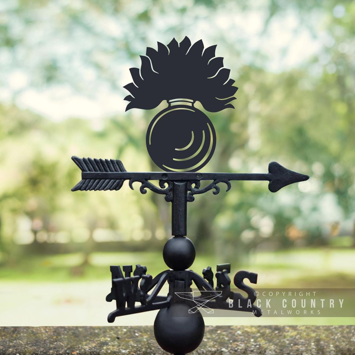 Grenadier Guards Regiment Weathervane in Situ Outside