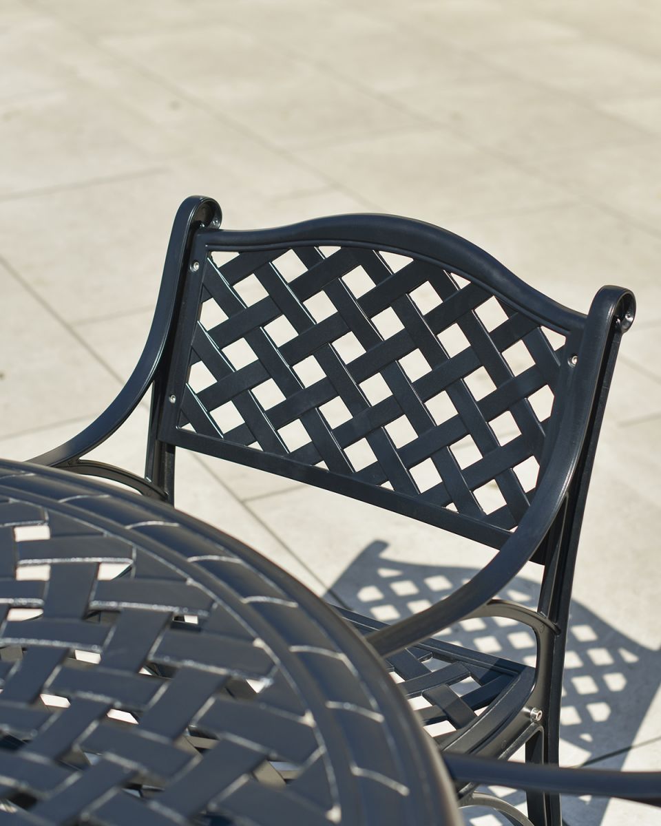 Close-up of the Black Finish on the Back of the Chair