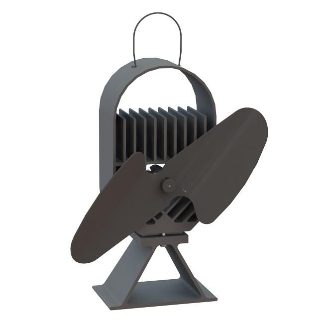 "Air Deco" Eco Wood Stove Fan in Black