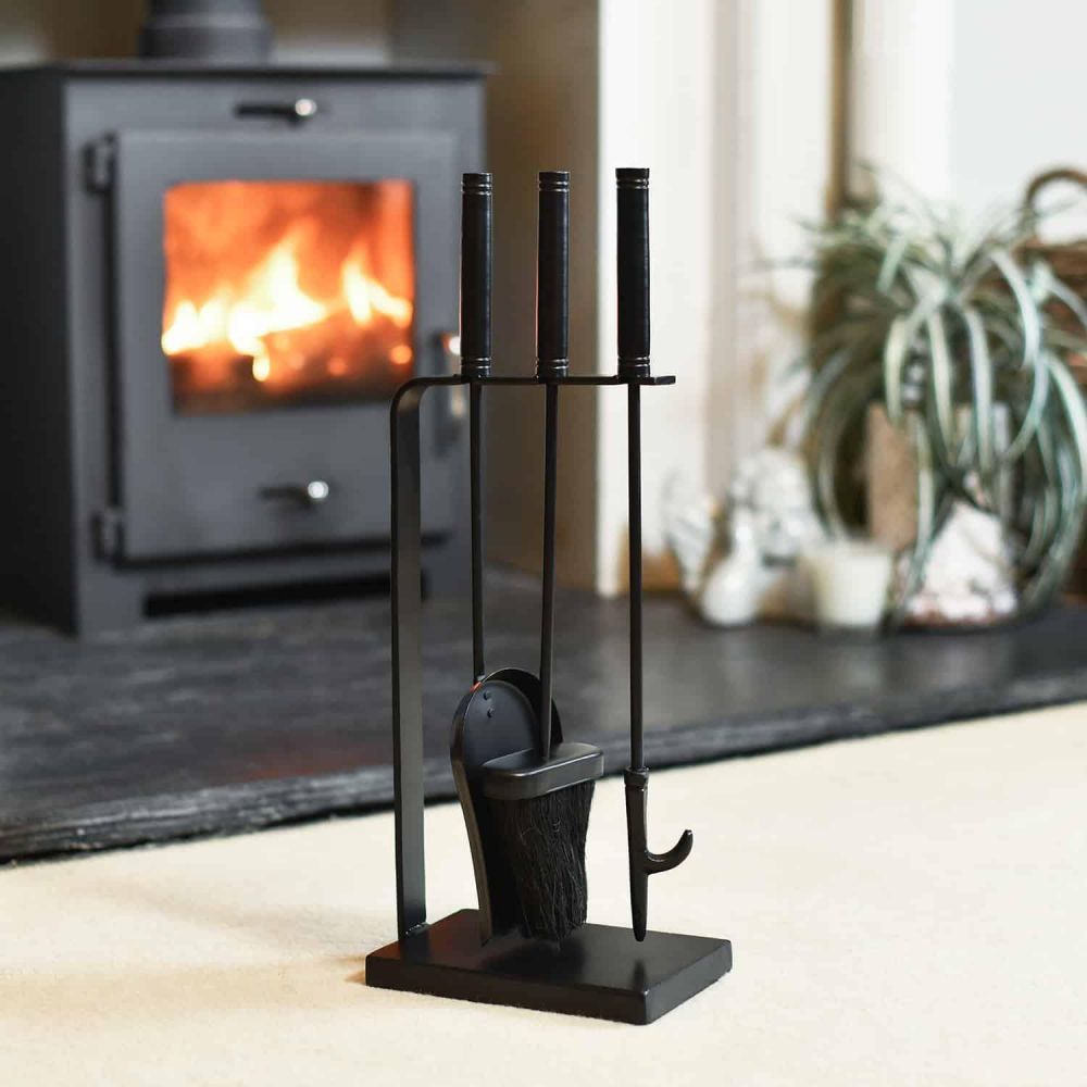 Black Arm Contemporary Companion Set 52cm