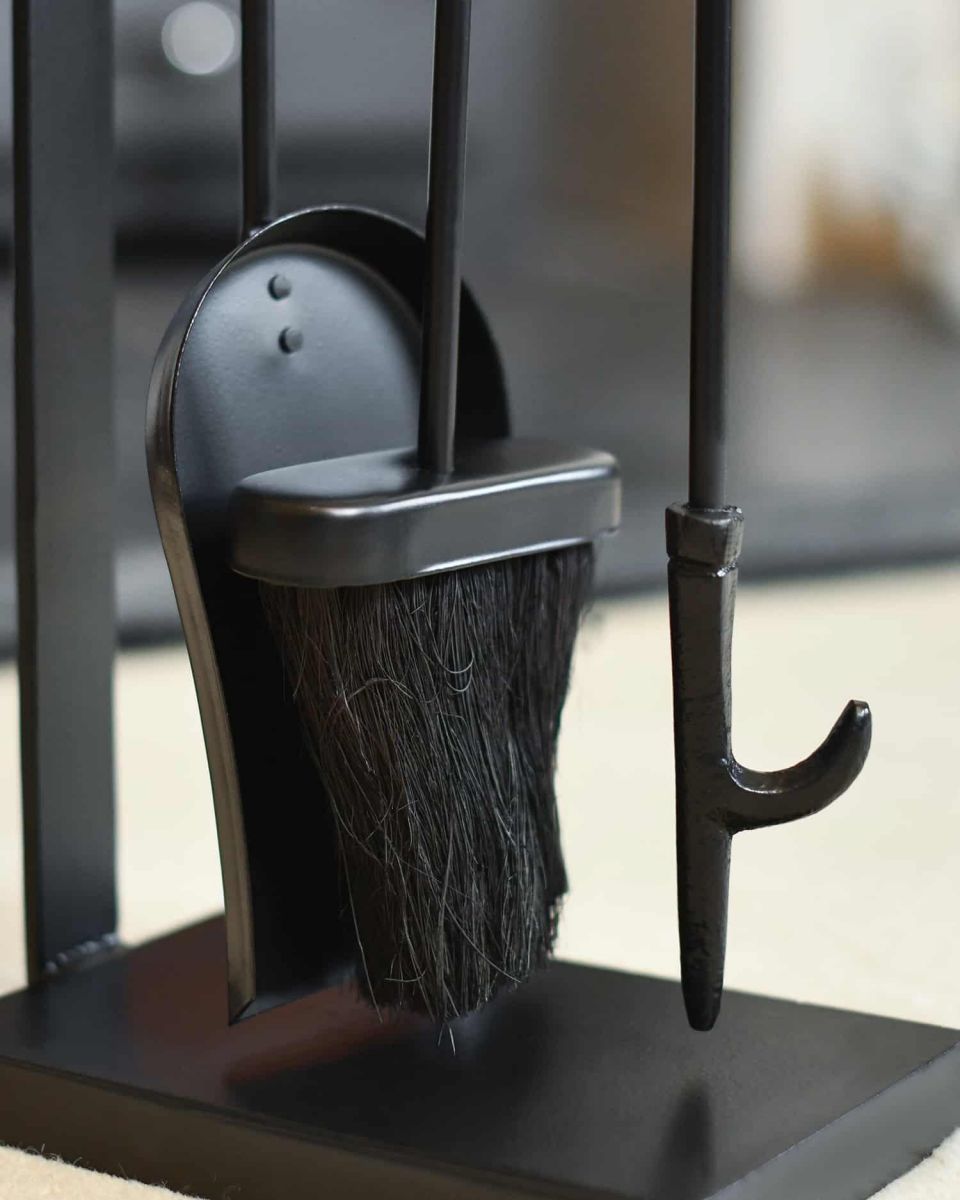 Close-Up of Fireside Tools for Black Arm Contemporary Companion Set 52cm