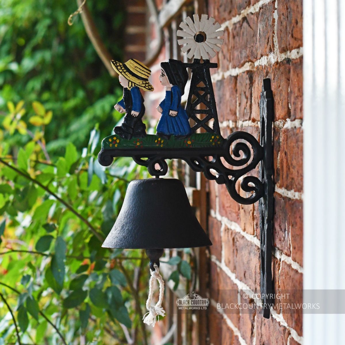 Black Cast Iron Jack and Jill Bell