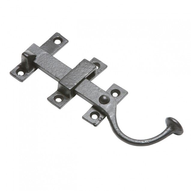 Black Cast IronThumb Gate Latch
