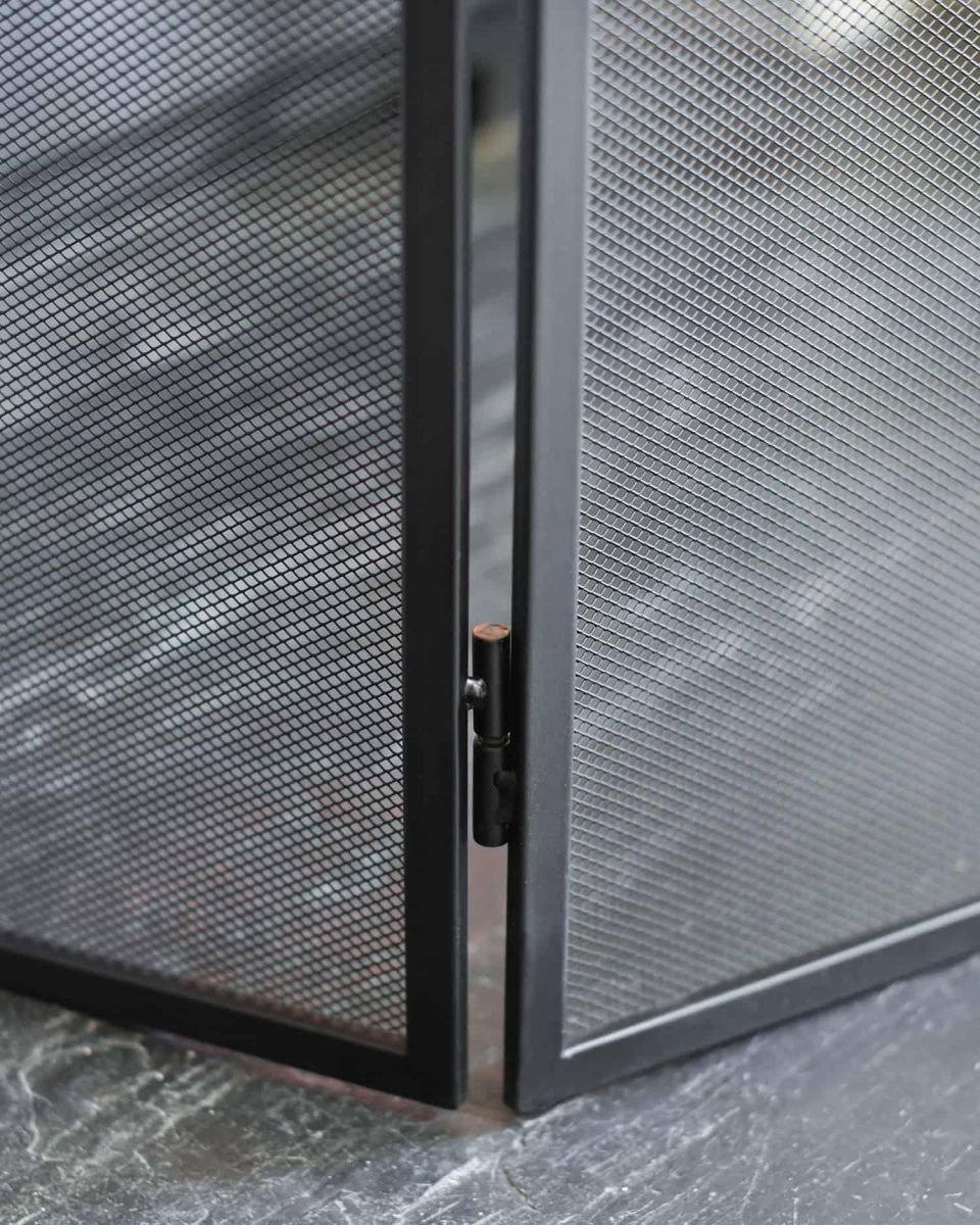 Close-Up of Hinges on Adjustable Panels 