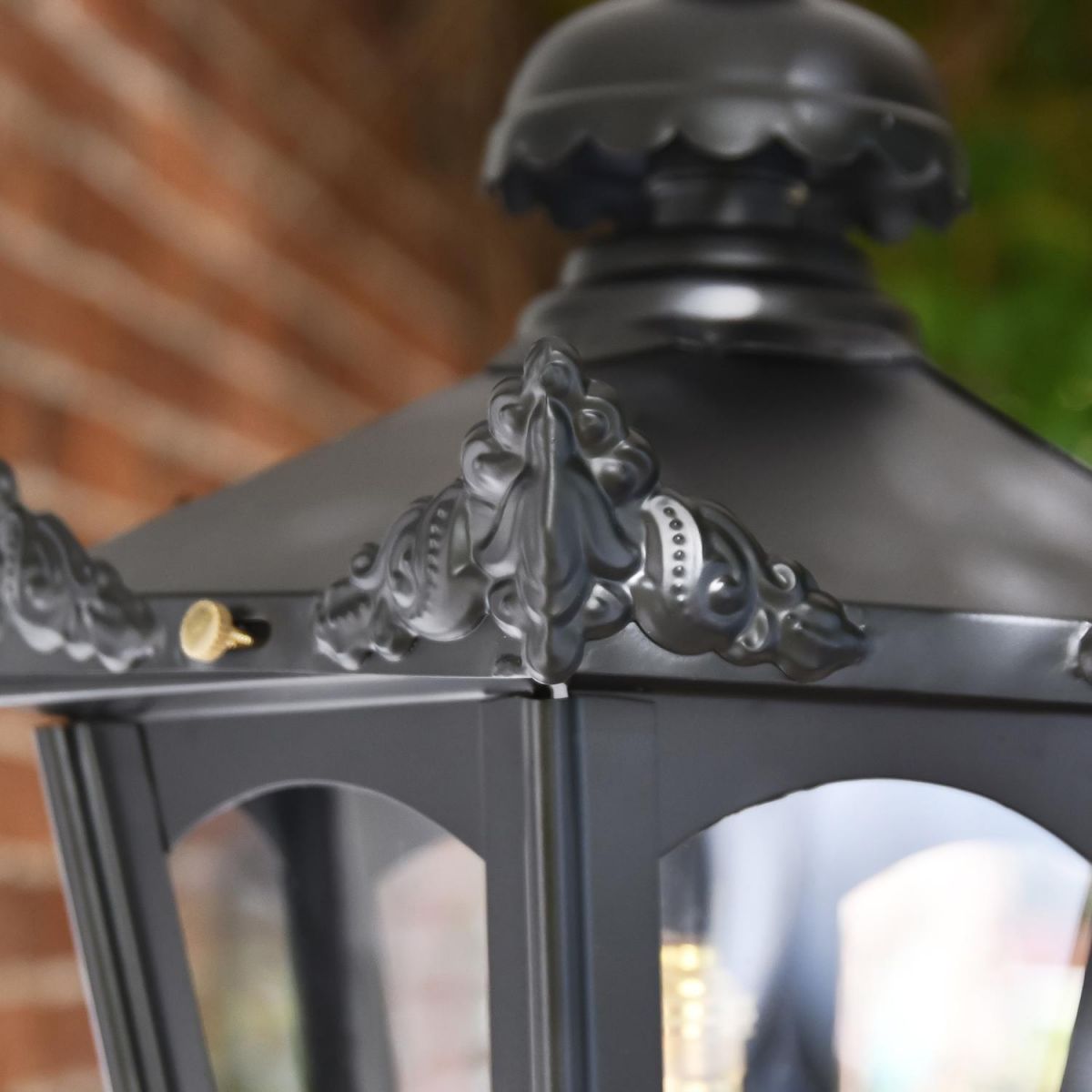 Victorian Ornate Finals on the Lid of the Chain Hanging Lantern