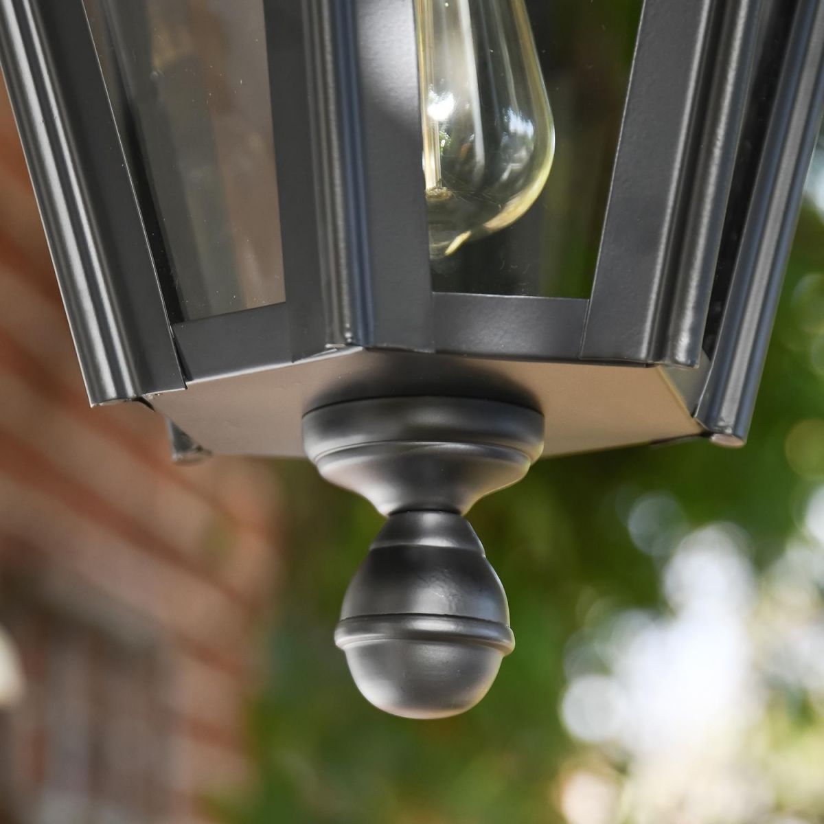Close-up of the Final on the Bottom of the Lantern of the Chain Hanging Light