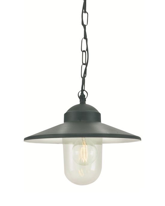 "Park Hall" Black Contemporary Barn Chain Hanging Light