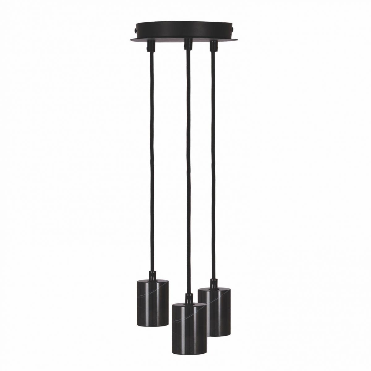 Contemporary Iron Hanging Cluster Light Finished in Black