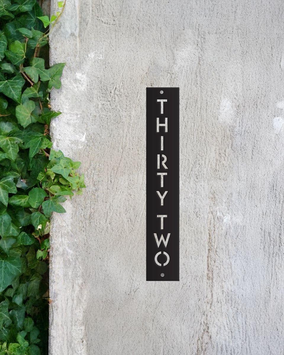 Black Contemporary House Sign