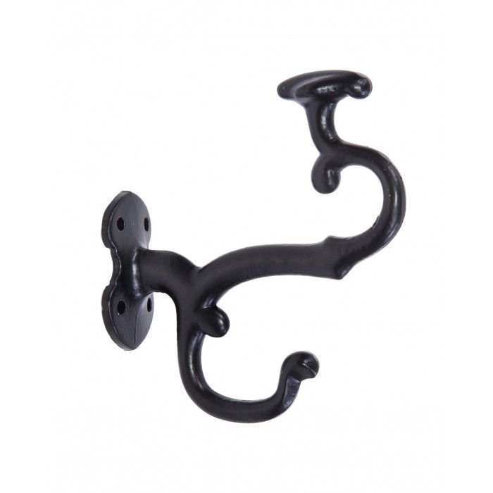 Double Coat and Hat Hook Cast Iron Hook