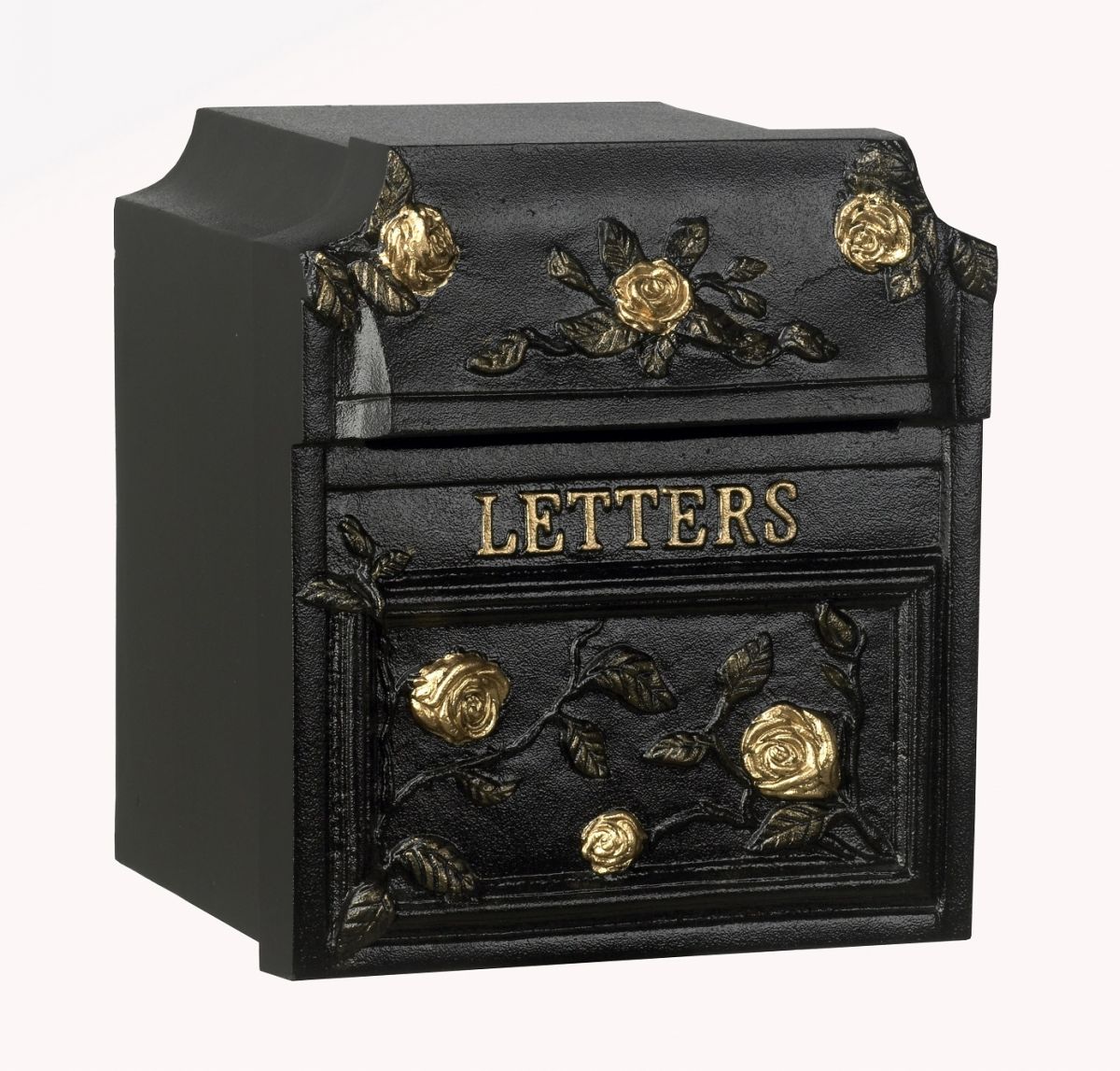 Black Finsbury Letter Box (English Roses)