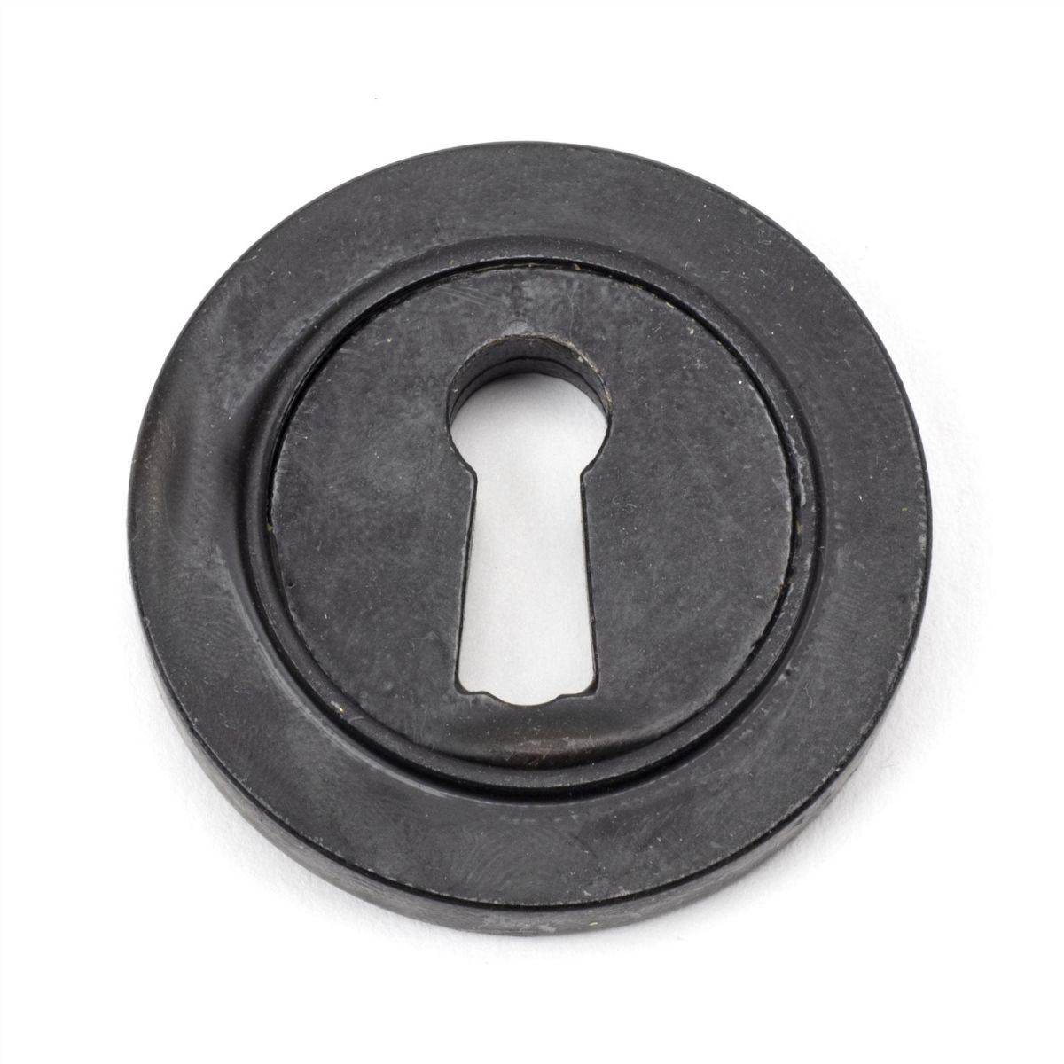 Black Iron Beeswax Round Escutcheon