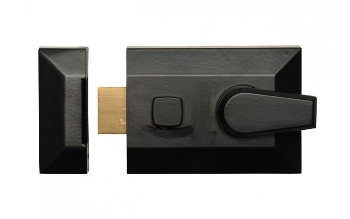 Black Iron Door Night Latch