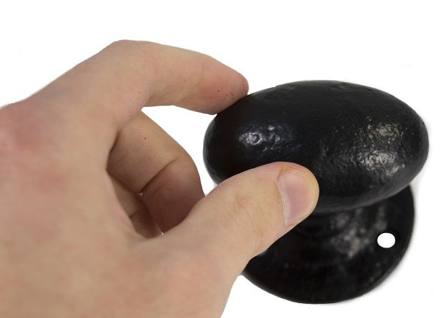 "Bulmershe Place" Black Oval Shaped Door Knobs