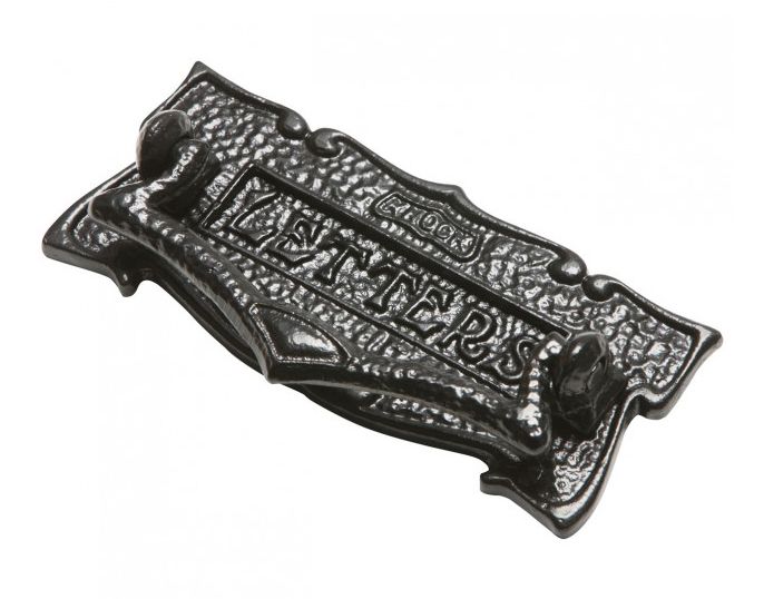 Black Patterened Letter Plate With Knocker