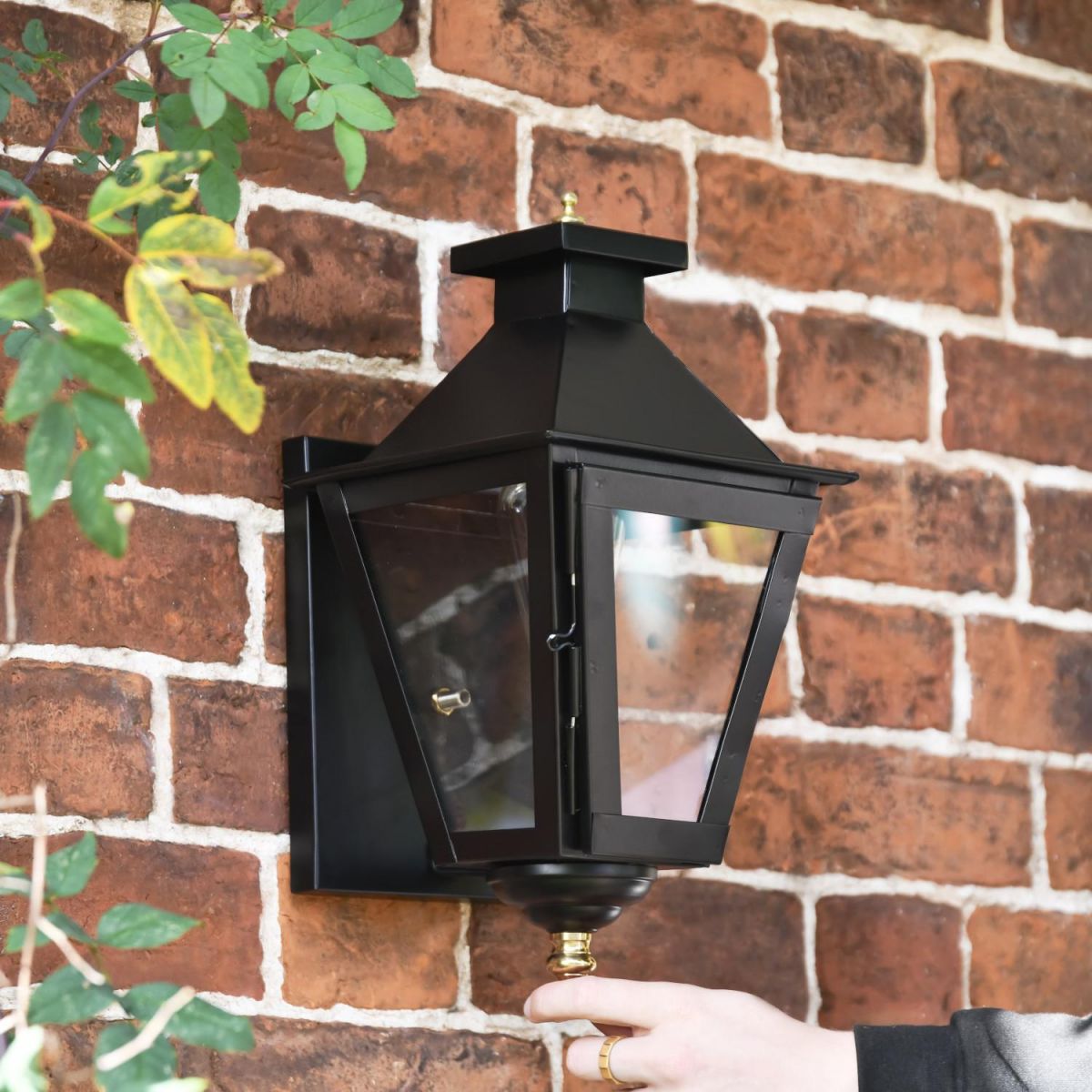 Scale Shot of Black Pentonville Outdoor Wall Lantern