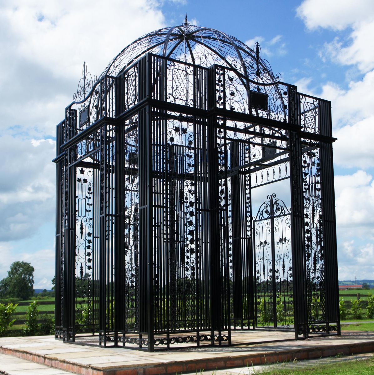 "The Royal Alexandria" Wrought Iron Pavilion with Doors