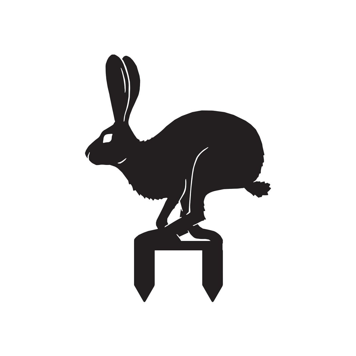 Running Hare Silhouette in a Black Finish
