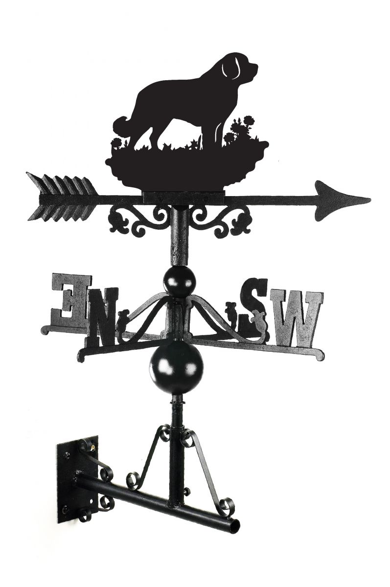 Black Saint Bernard Dog Design Weathervane