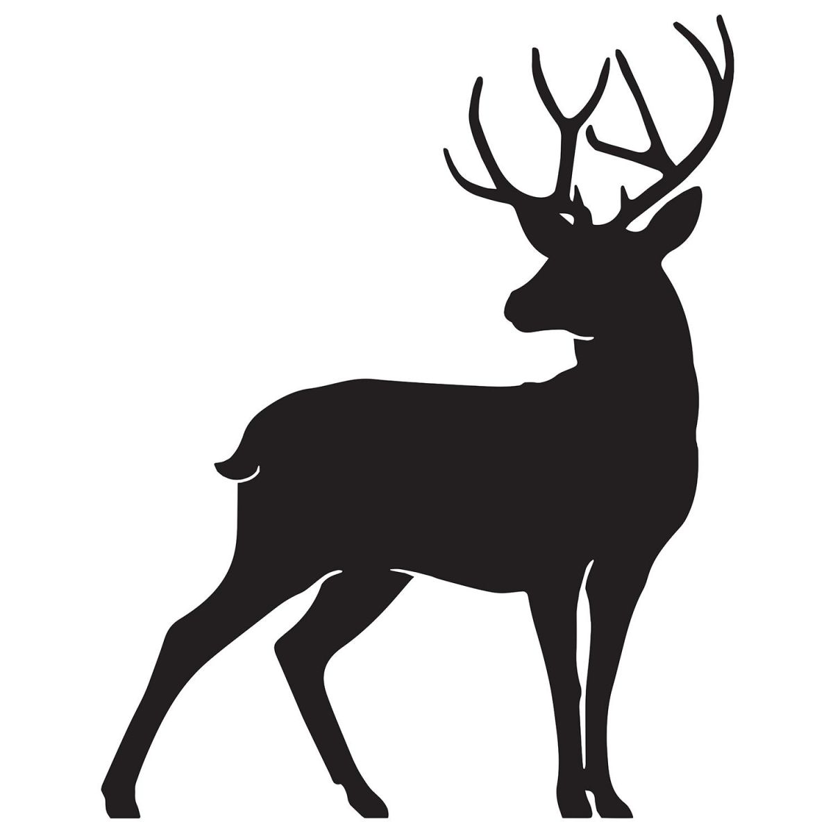 Stag Silhouette in a Black Finish 