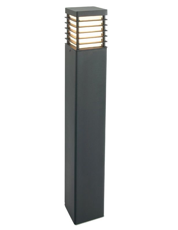 "Skyline" Black Squared Modern Bollard Light 85cm