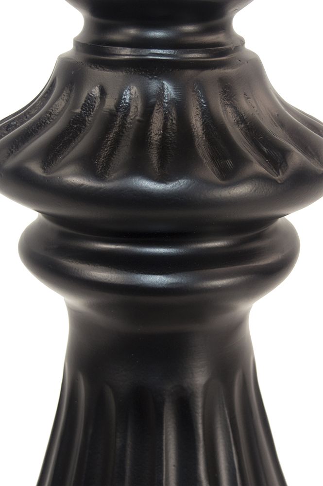 Black Victorian Fluted Patio & Driveway Light 103cm