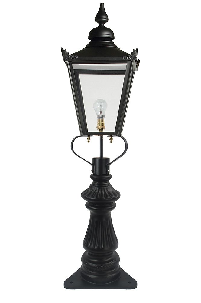 Black Victorian Fluted Patio & Driveway Light 103cm
