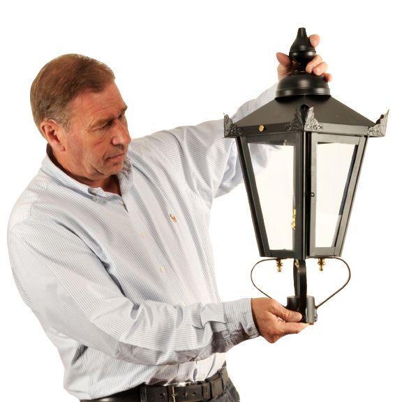 Victorian Lamp Post Black - Lantern Size