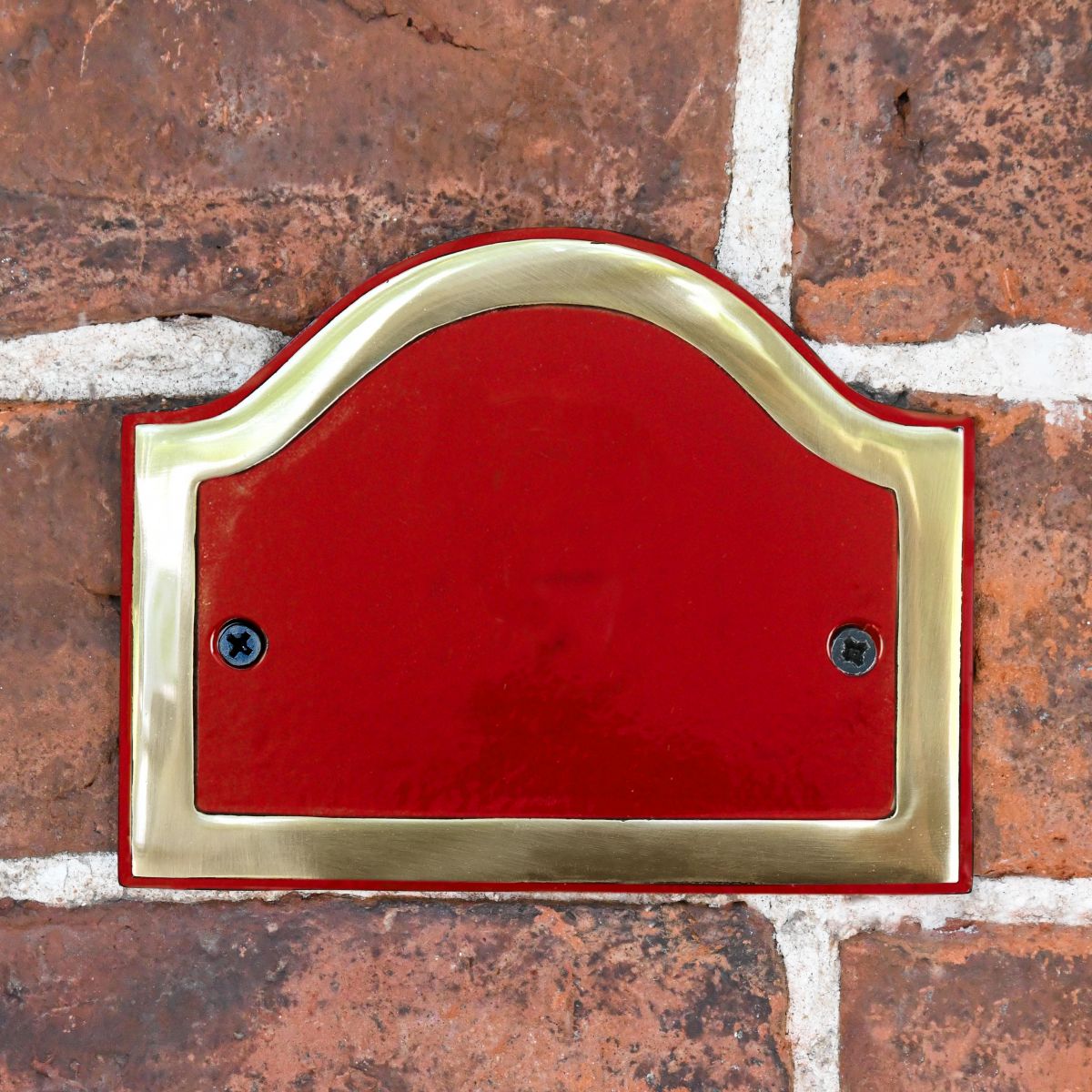 Blank Brass & Claret Door Number sign