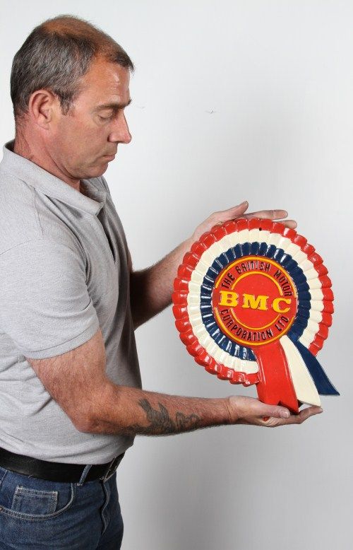 BMC enamelled sign
