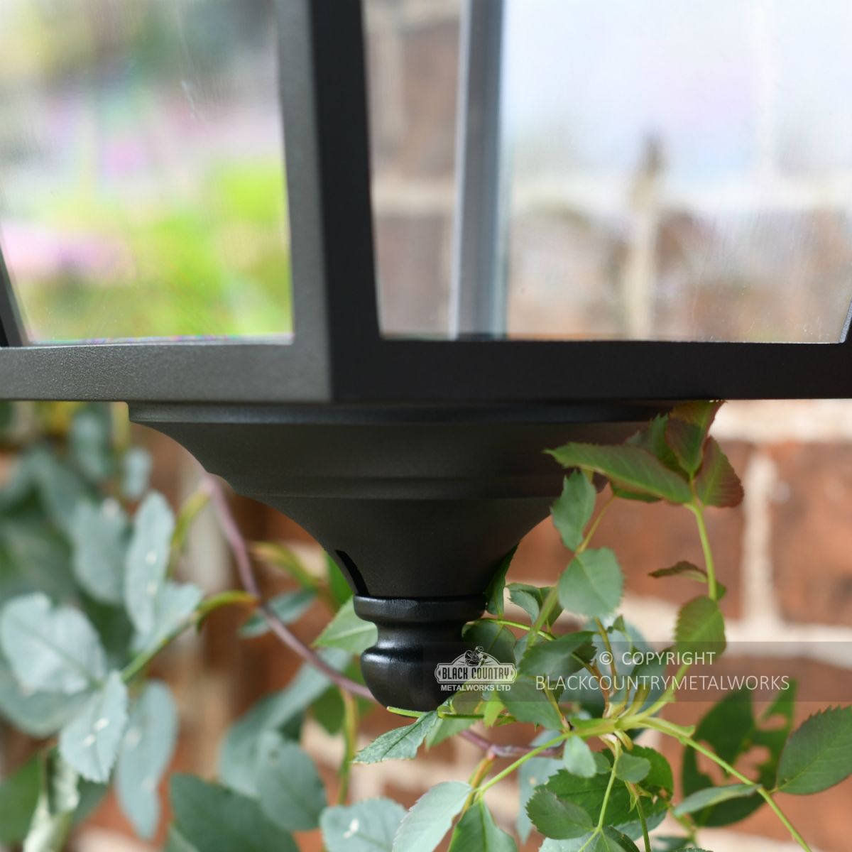"Brooksby" Large Black Simplistic Suspended Victorian Wall Lantern