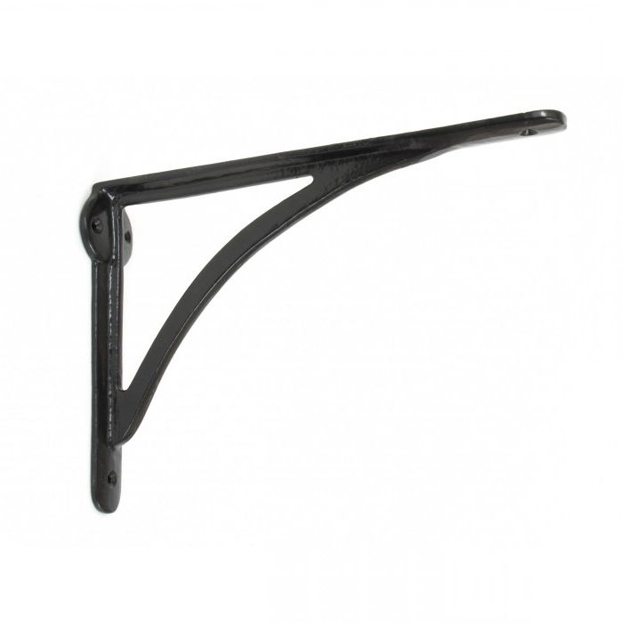 Curved Black Iron Shelf Bracket 